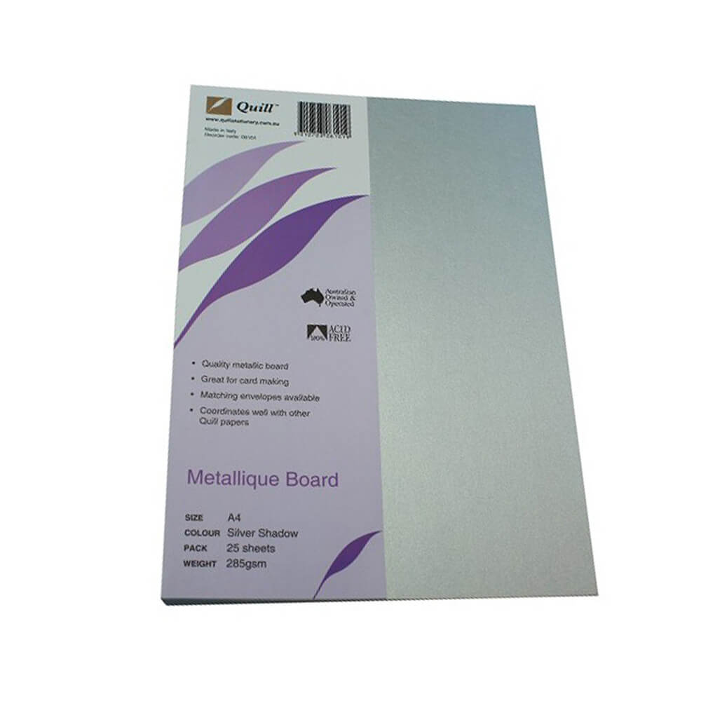 Quill A4 Metallique Board 285gsm (Pack of 25)