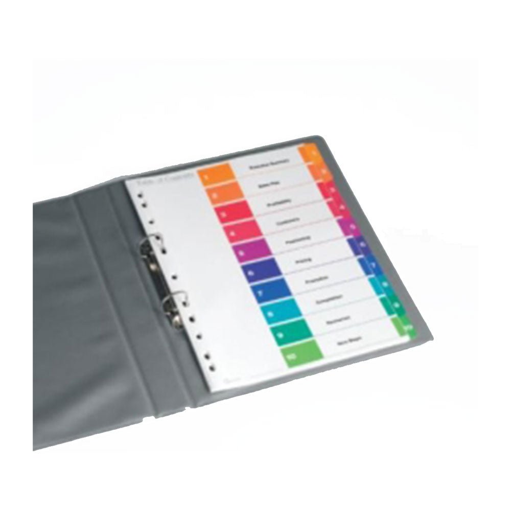 Avery A4 Ready Index Dividers 1-12 Coloured Tabs