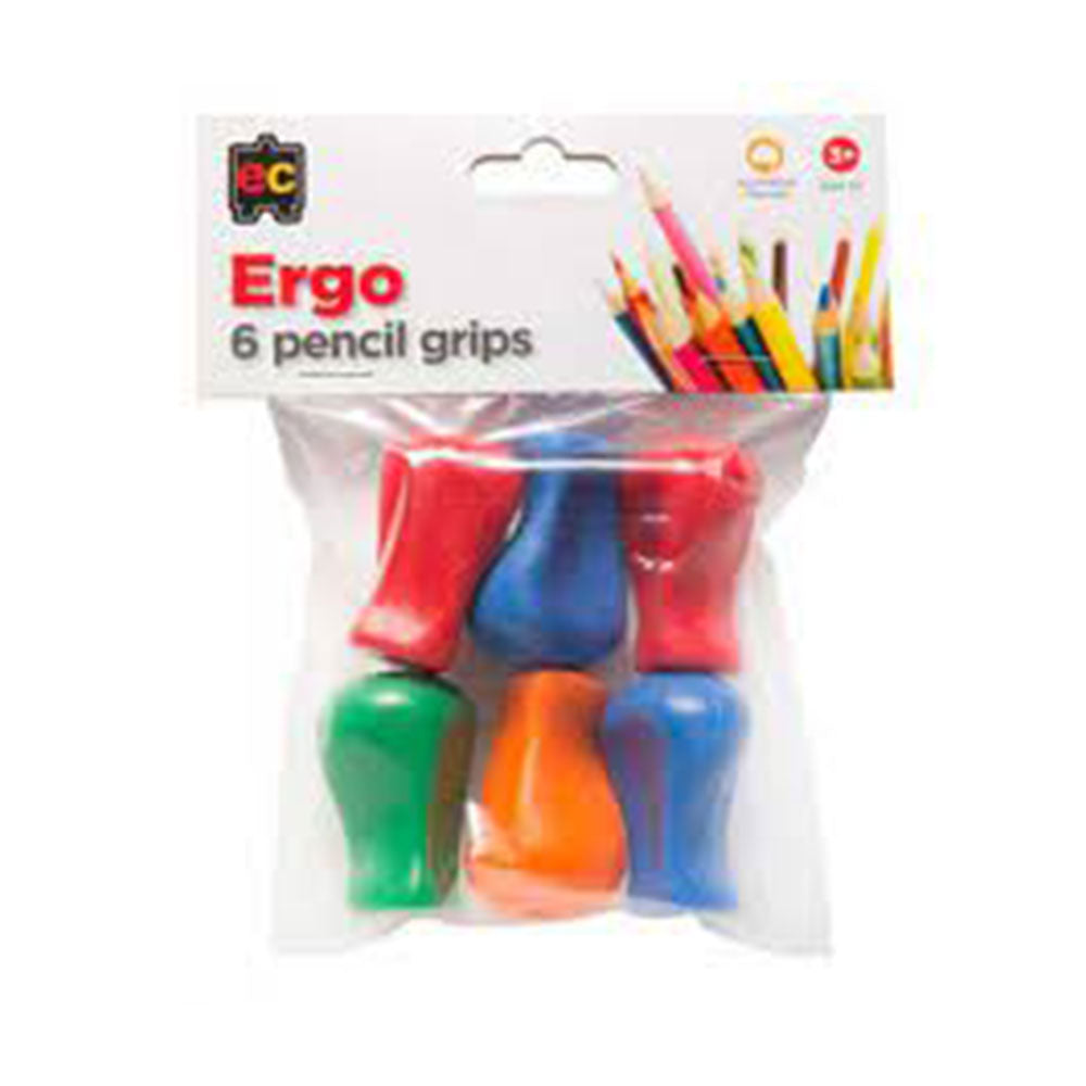 EC Ergonomic Colourful Soft Plastic Pencil Grip 6pcs