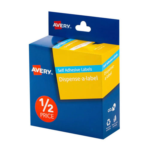 Avery Label Dispenser 24mm 300pcs (Red & White)