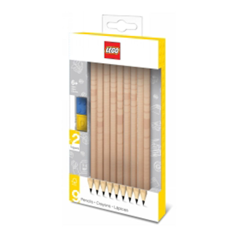Lego Pencils with Bricks Toppers 9pcs (White)