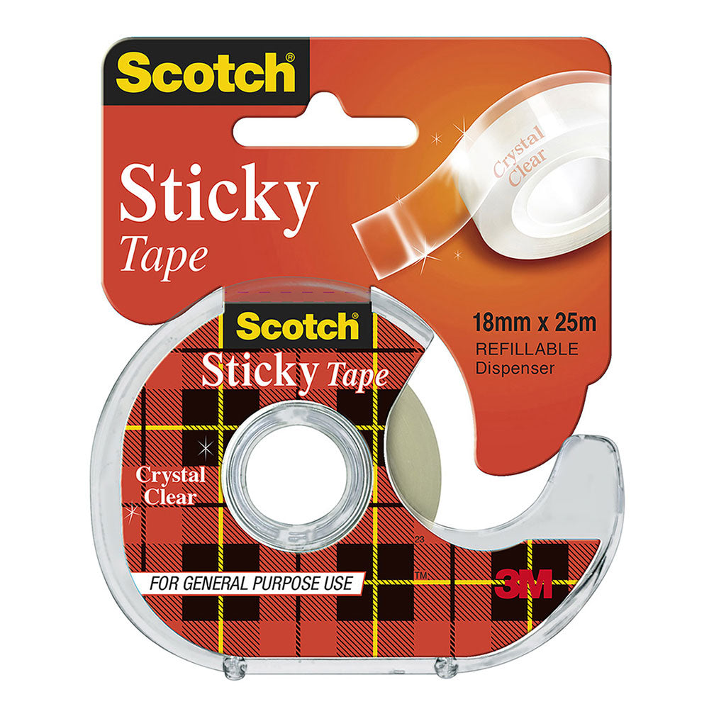 Scotch Transparent Sticky Tape On Dispenser (18mmx25m)