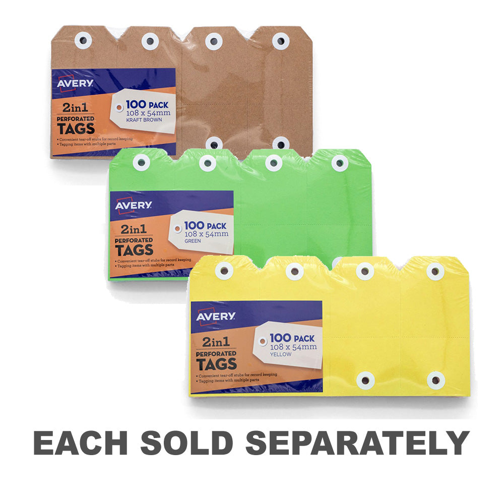 Avery 2-in-1 Kraft Tag (Pack of 100)