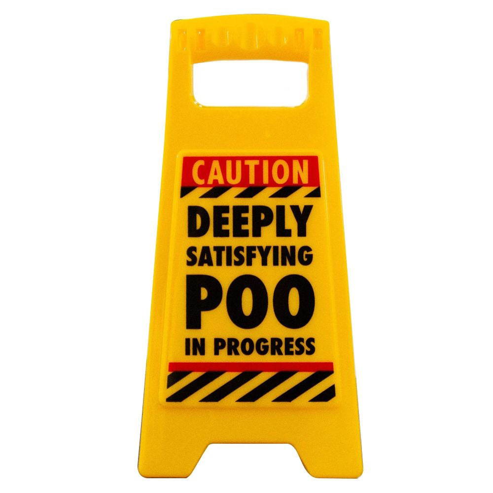 Boxer Gifts Satisfying Poo Desk Warning Sign