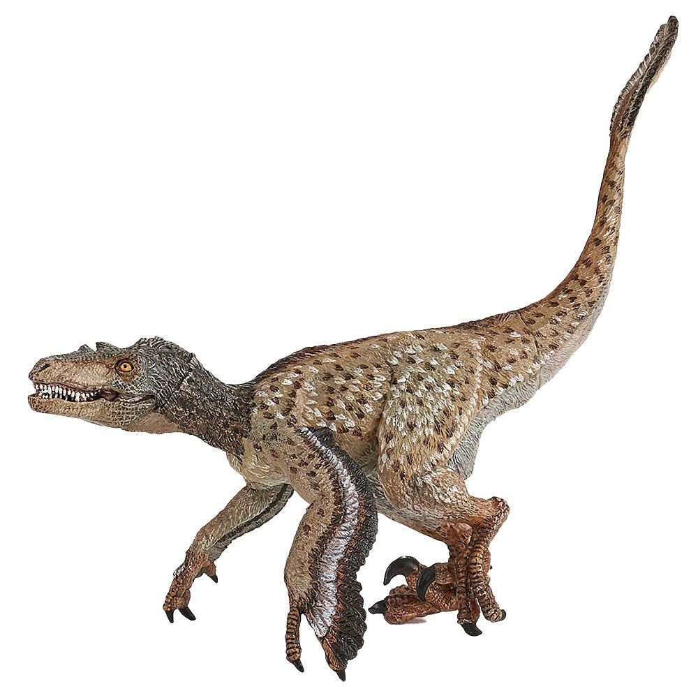 Papo Feathered Velociraptor Dinosaur Figurine