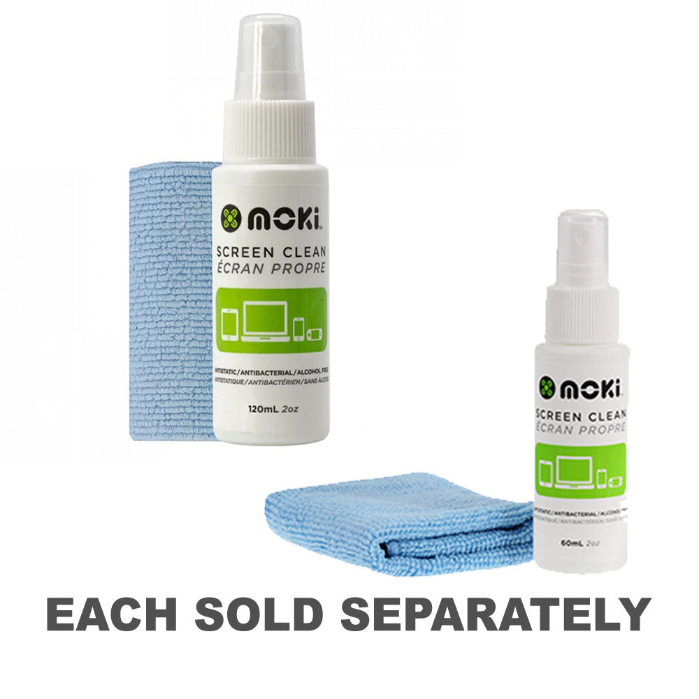 Moki Screen Cleaner Spray with Microfibre Cloth