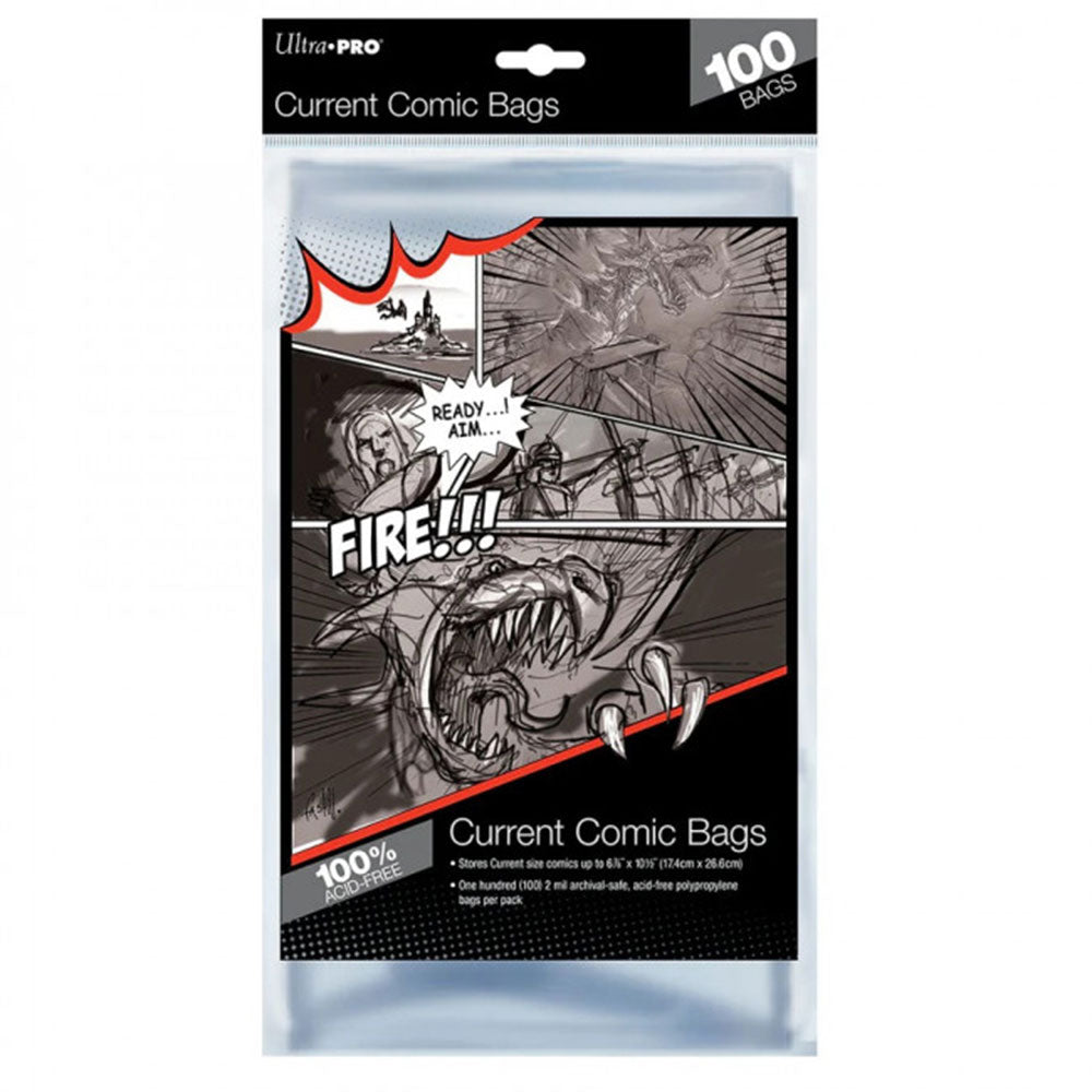 Ultra Pro Current Size Comic Bags 100pcs (17x27cm)