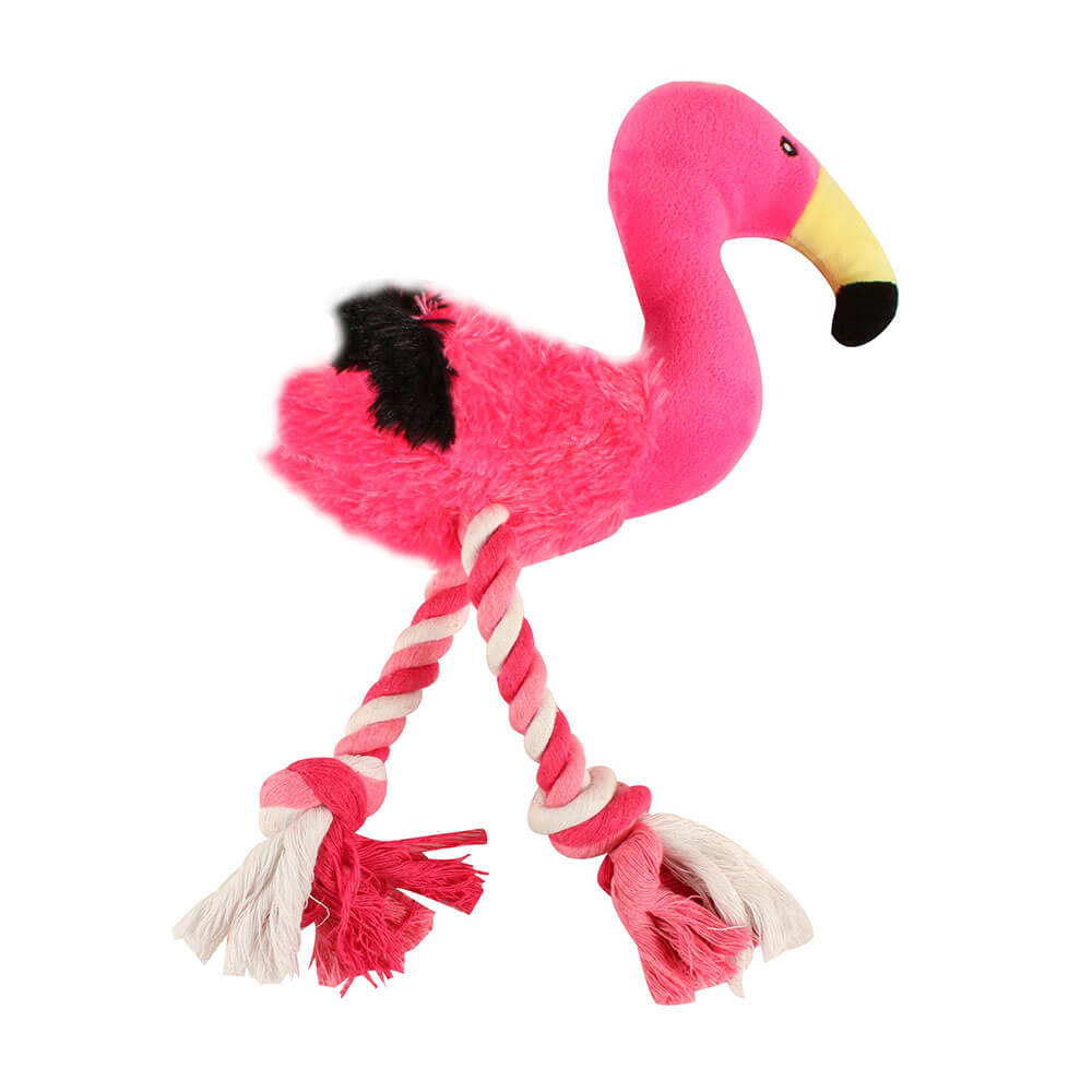 Large Flamingo Plush Rope Toy 40cm