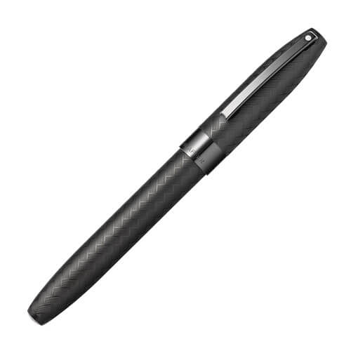 Legacy Matte Black Chevron Pattern Rollerball Pen