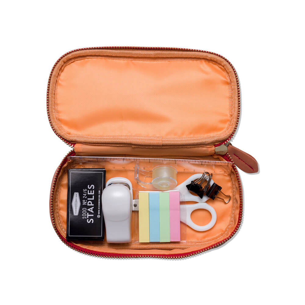 Color Block Office on the Go Leather Pouch