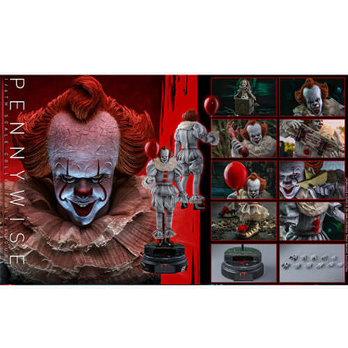 It Chapter 2 Pennywise w/ Balloon 1:6 Scale 12" Action Fig