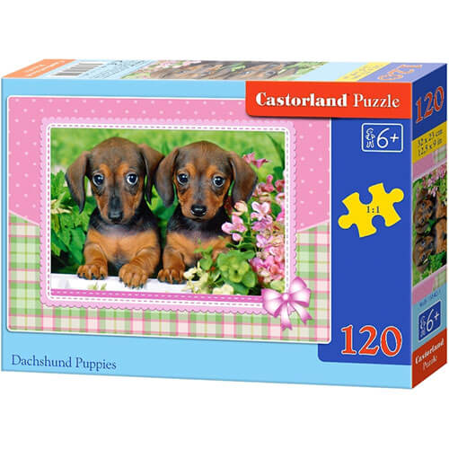 Castorland Dachshund Puppies Jigsaw Puzzle 120pcs