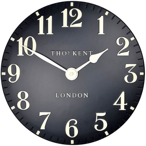 Thomas Kent Arabic Wall Clock with 3D Numerals 30cm