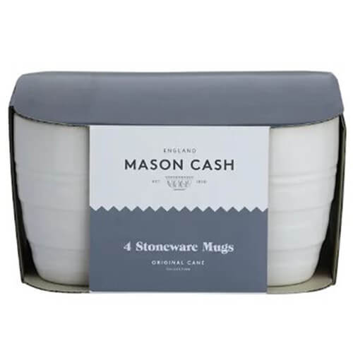 Mason Cash Original Cane Mugs 350mL 4pcs (Cream)