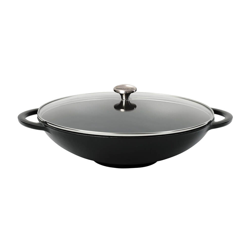 Chasseur Wok avec couvercle en verre (37 cm / 4,5 L)