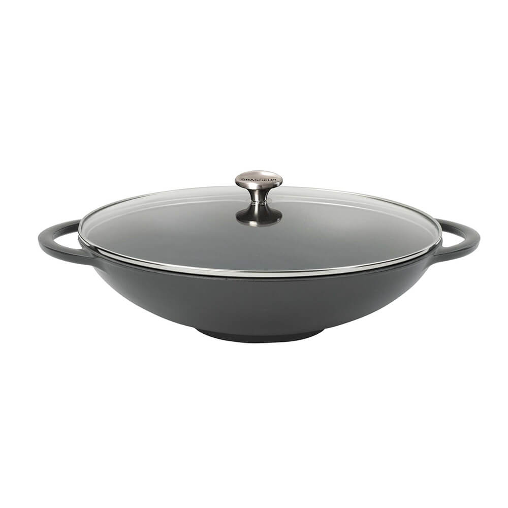 Chasseur Wok avec couvercle en verre (37 cm / 4,5 L)