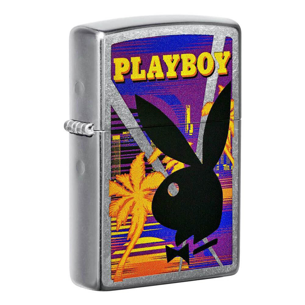 Zippo Playboy Design Street Chrome Lighter