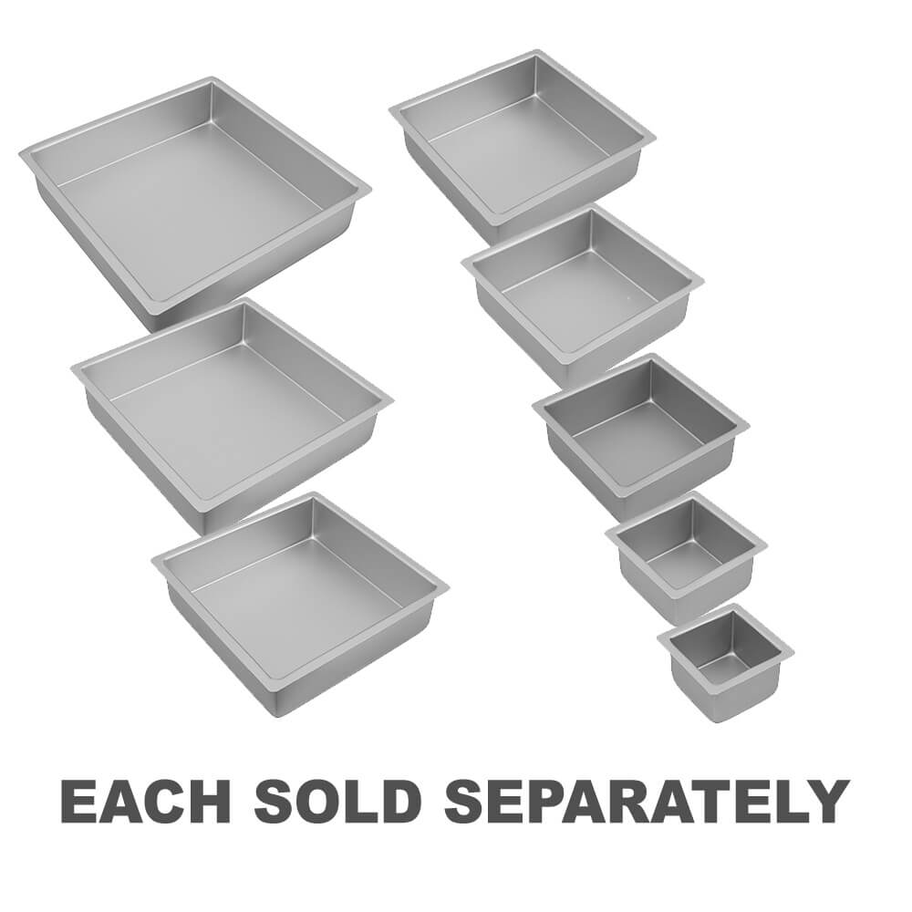 Bakemaster Square Cake Pan (Silver Anodised)