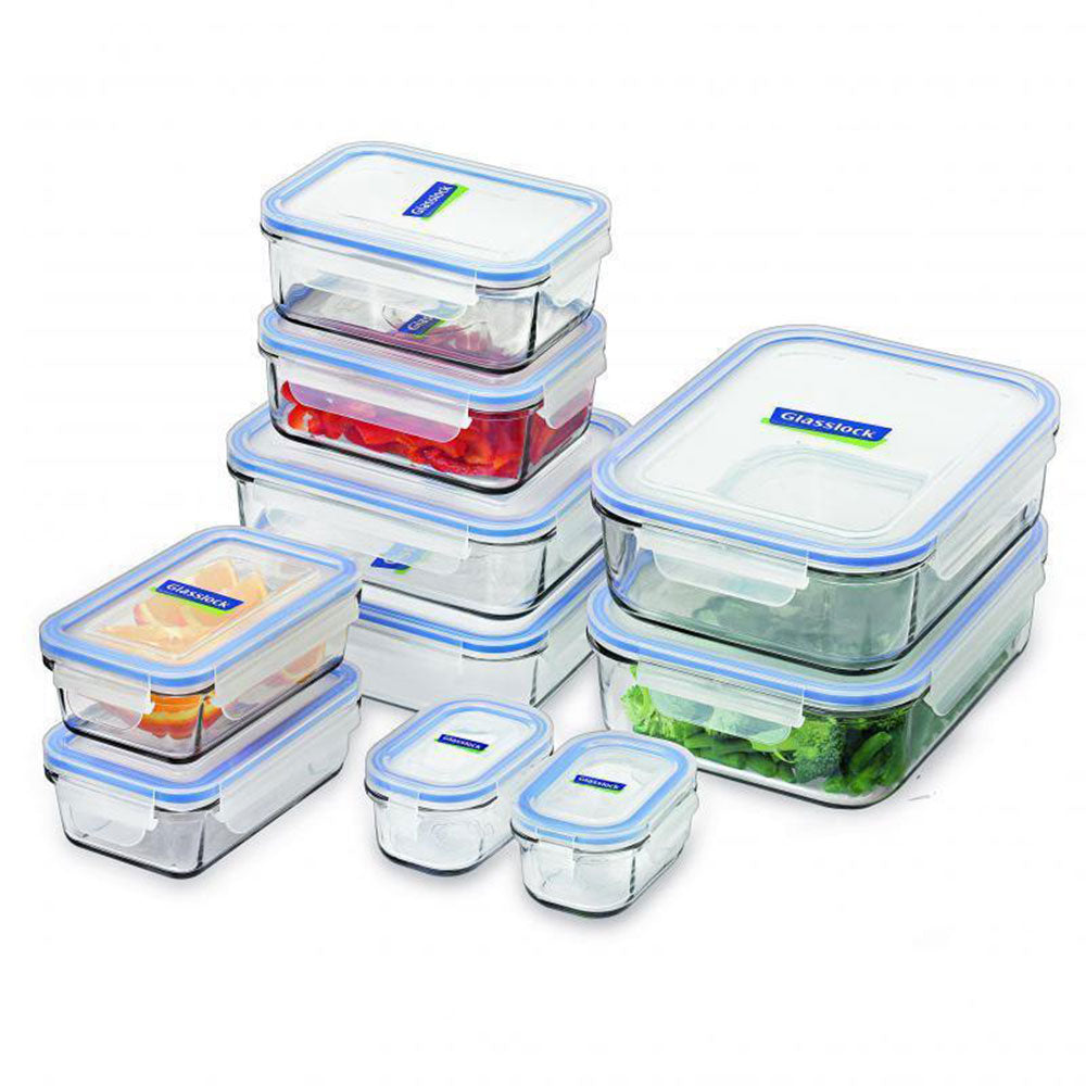 GlassLock Tempered Glass Food Containerセット(青)