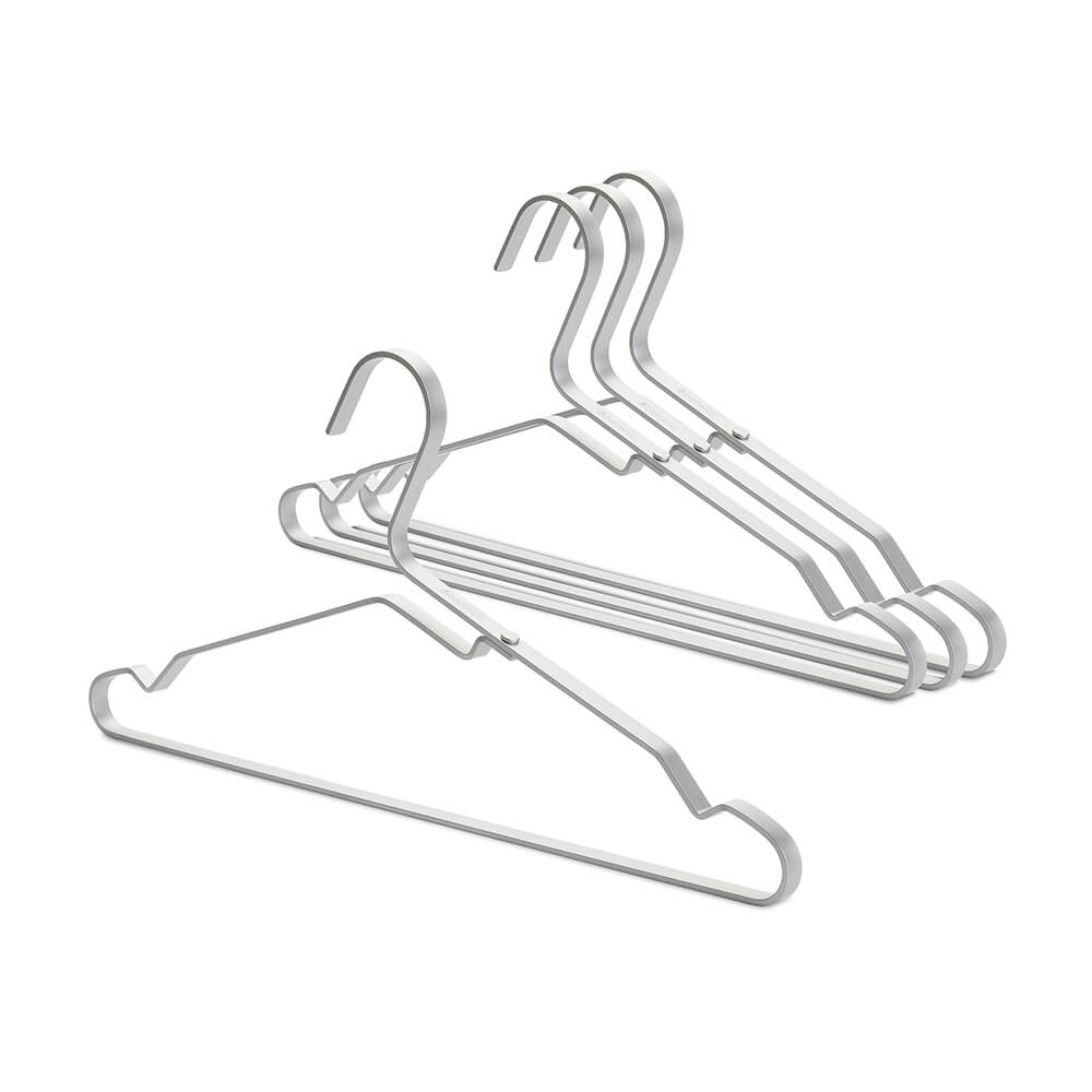 Brabantia Aluminum Clothes Hanger 4pcs (Silver)