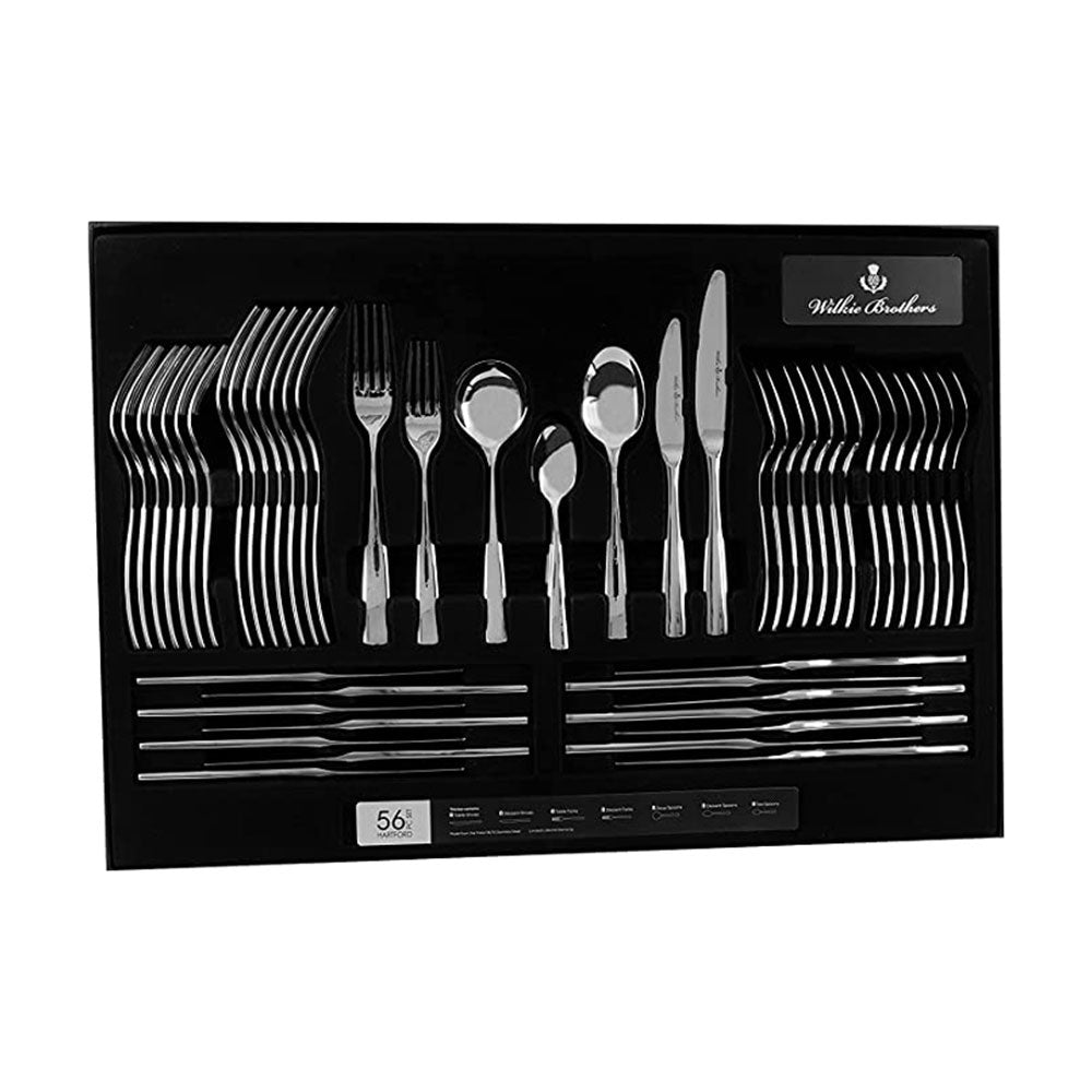 Wilkie Brothers Hartford 18 and 10 Cutlery Set 56pcs