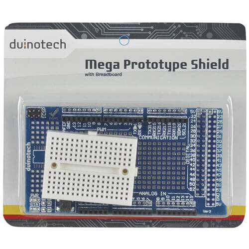 Mega Prototype Shield with Breadboard for Arduino