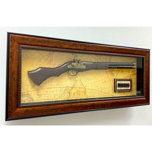 Antique Gun Decor w/ Timber Frame (95.5x39.5x7cm)