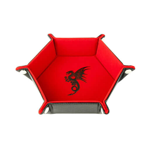 MDG Hexagon Fold Up Dice Tray (Red Dragon)