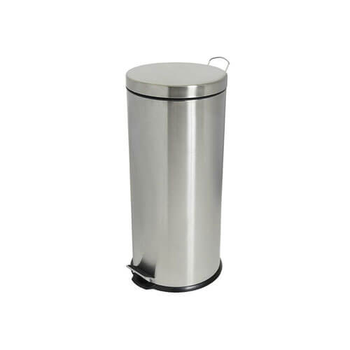Compass Round Stainless Steel Pedal Bin