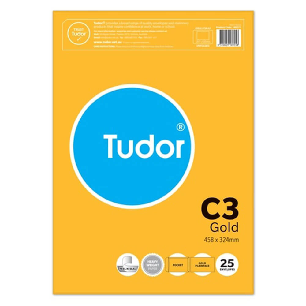 Tudor Kraft Tuff Tan Peel & Seal Envelope C3 (25pk)