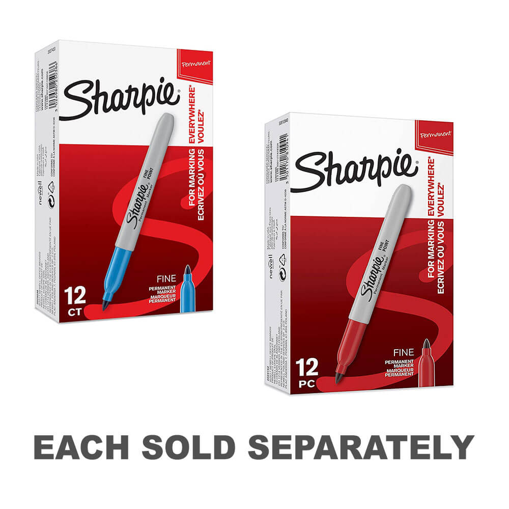 Sharpie Permanent Fine Marker 1.0mm (12pk)