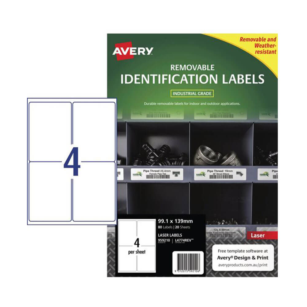 Avery Heavy-duty Removable Label A4