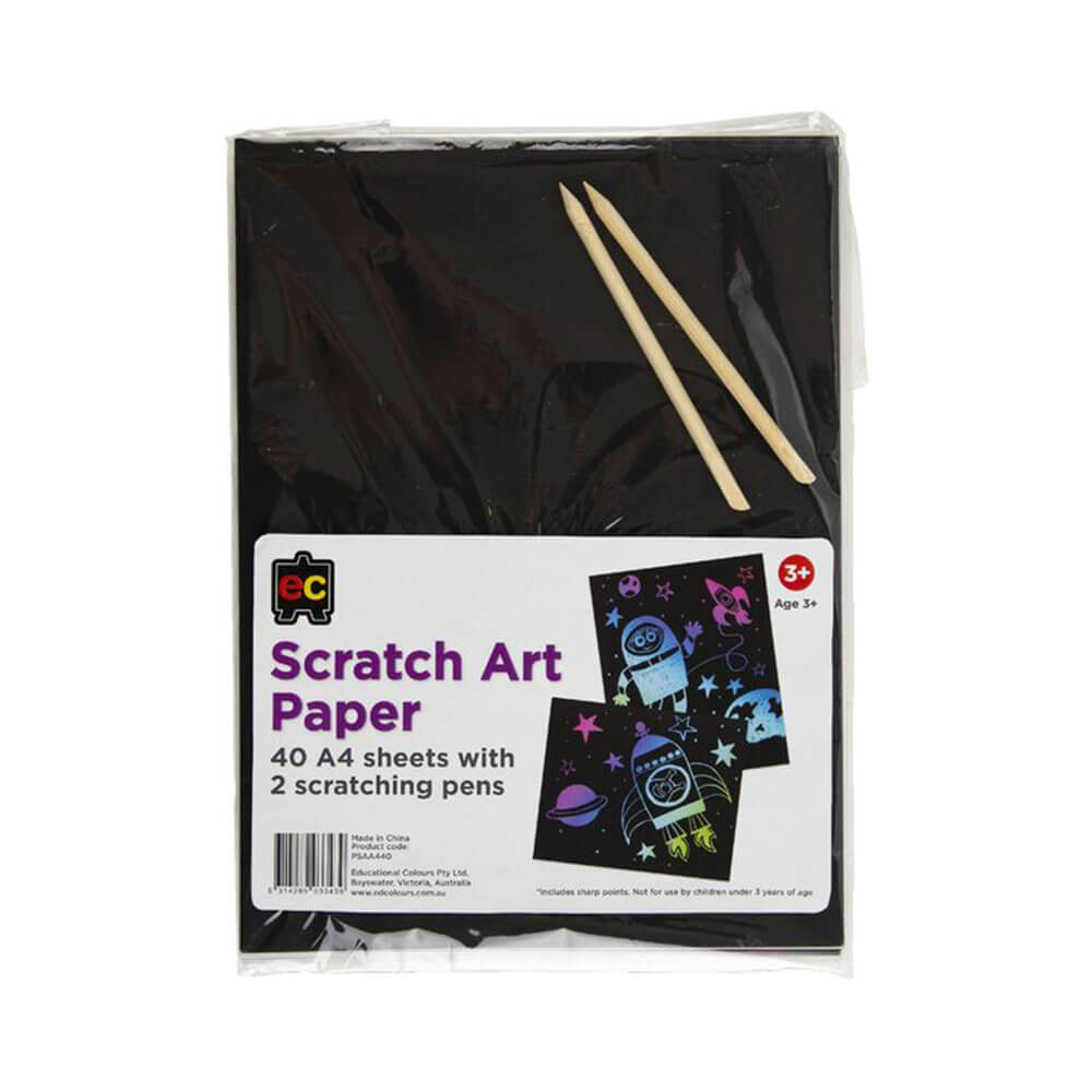 EC Scratch Art Paper A4 (40pk)