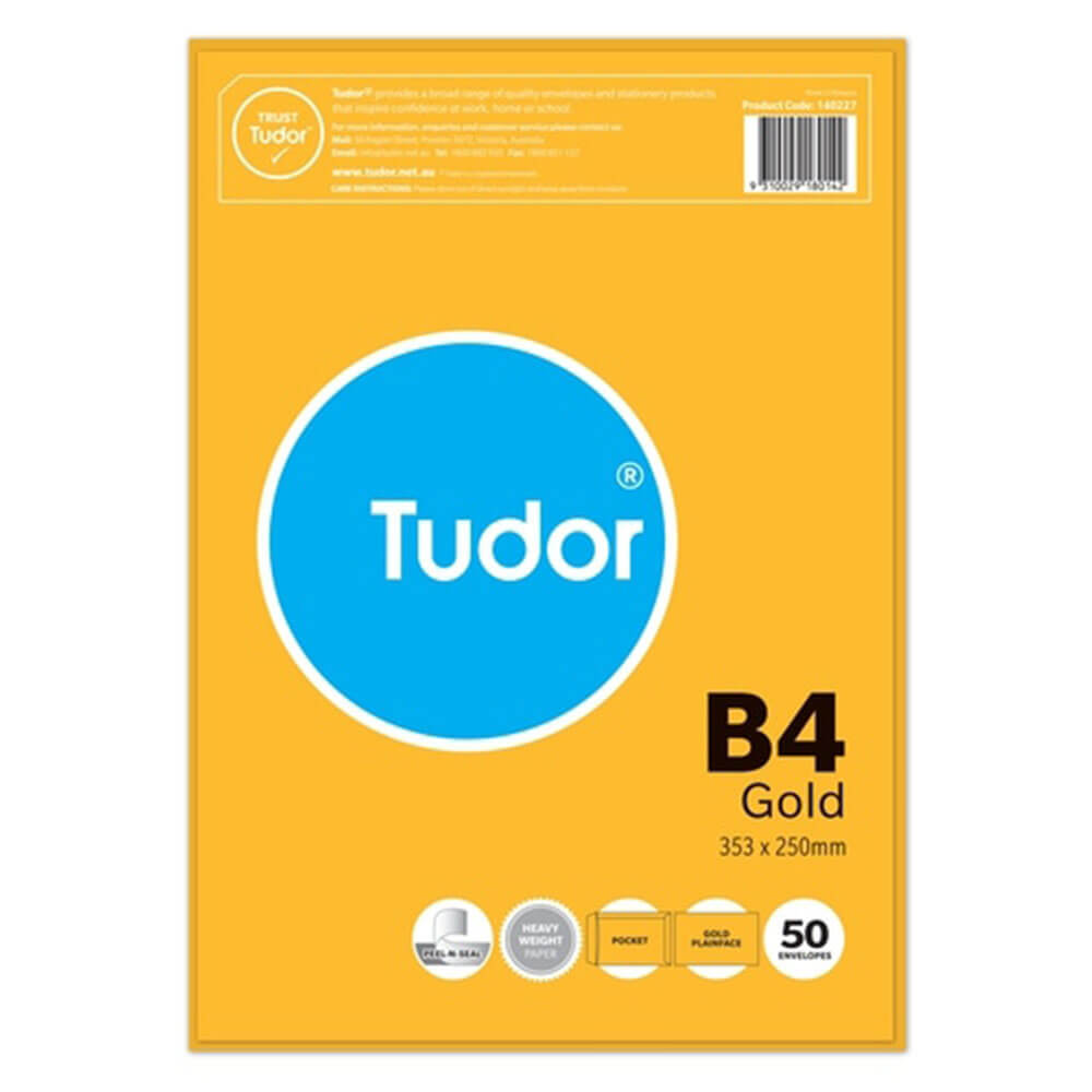 Tudor Tuff Tan Heavy Weight Peel & Seal Envelope B4 (50pk)