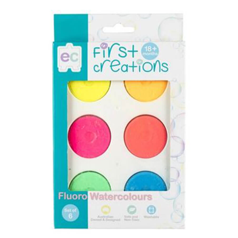 First Creations Watecolor Paint Flouro (6/set)