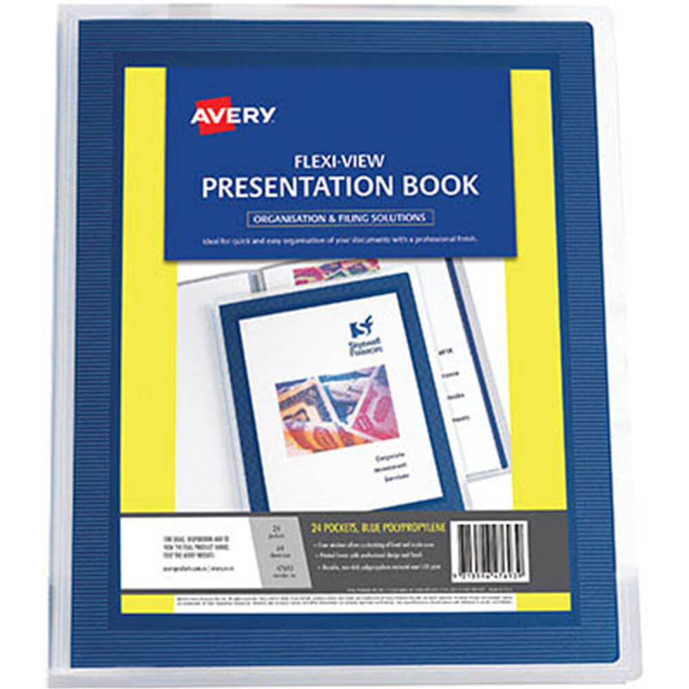 Avery Flexi-View Presentation Display Book 24-pocket (Blue)