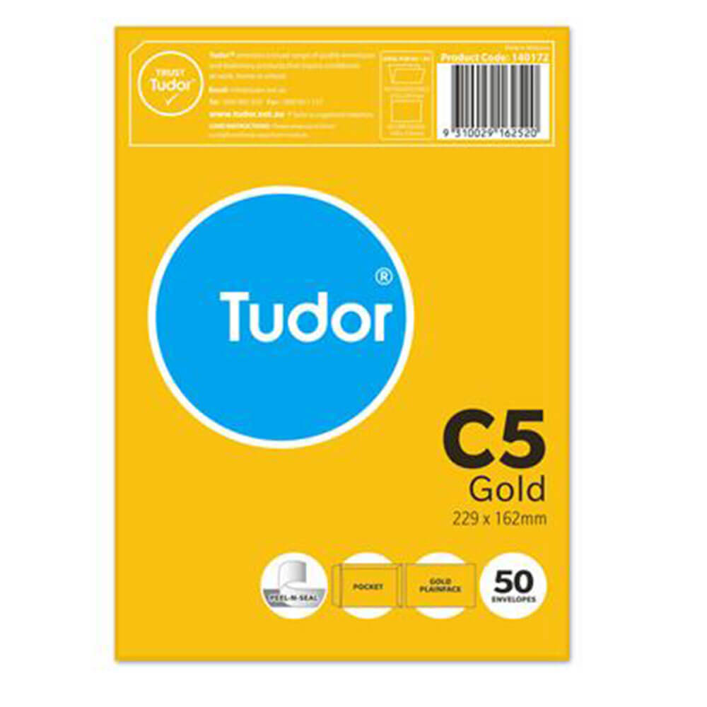 Tudor Peel & Seal Envelope 50pk C5 (Gold)