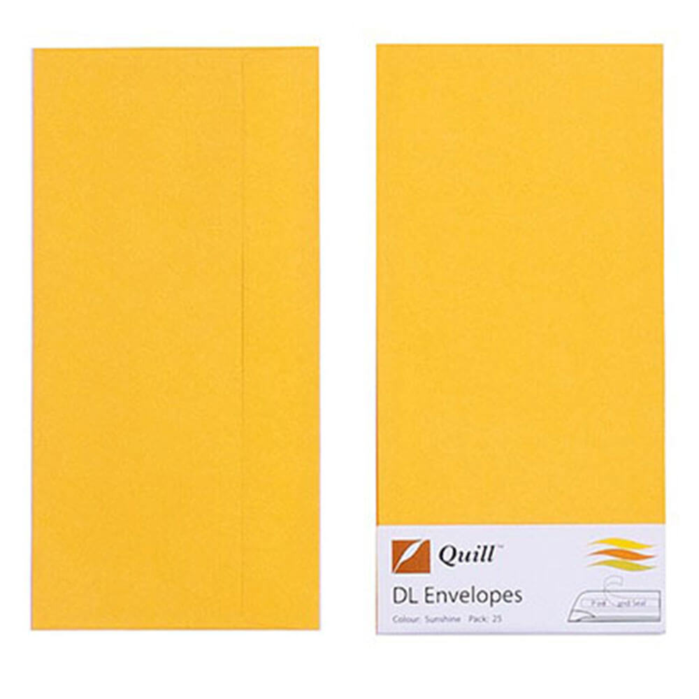 Quill Envelope 25pk 80gsm (DL)