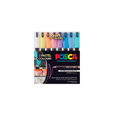 Uni Posca Extra Fine Tip Paint Marker (8pk)