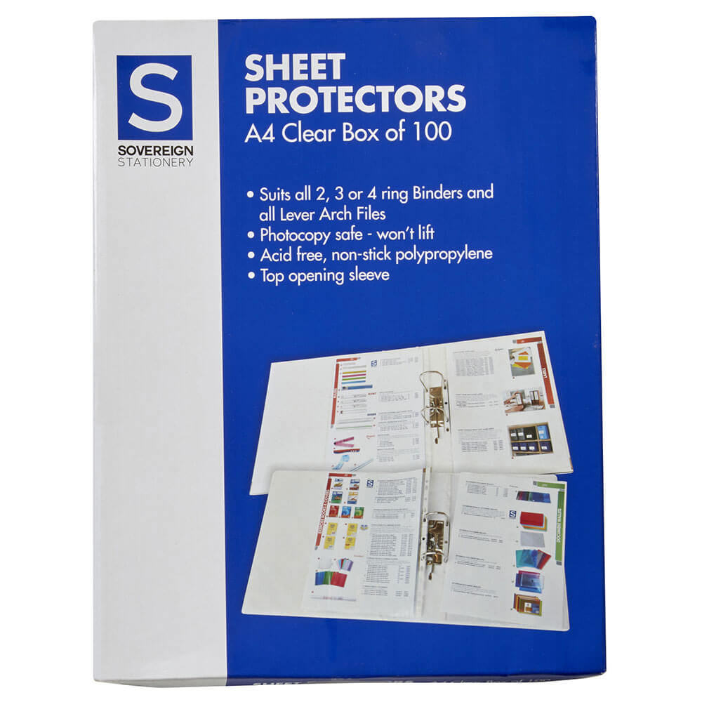 Stat Sheet Protectors 40 micron 100/box A4 (Clear)