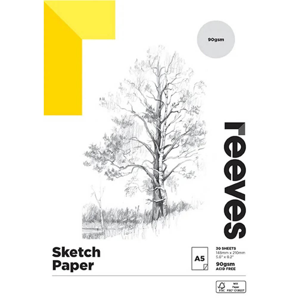 Reeves Sketch Pad 30 Sheets 90gsm (A5)