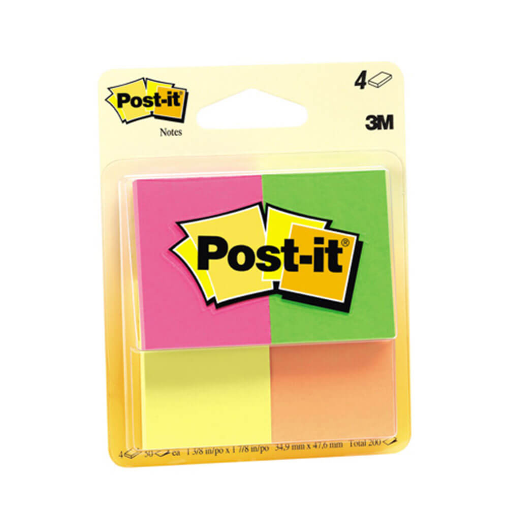 Post-it Notes 200 Sheets 35x48mm (4 Capetown Colours)
