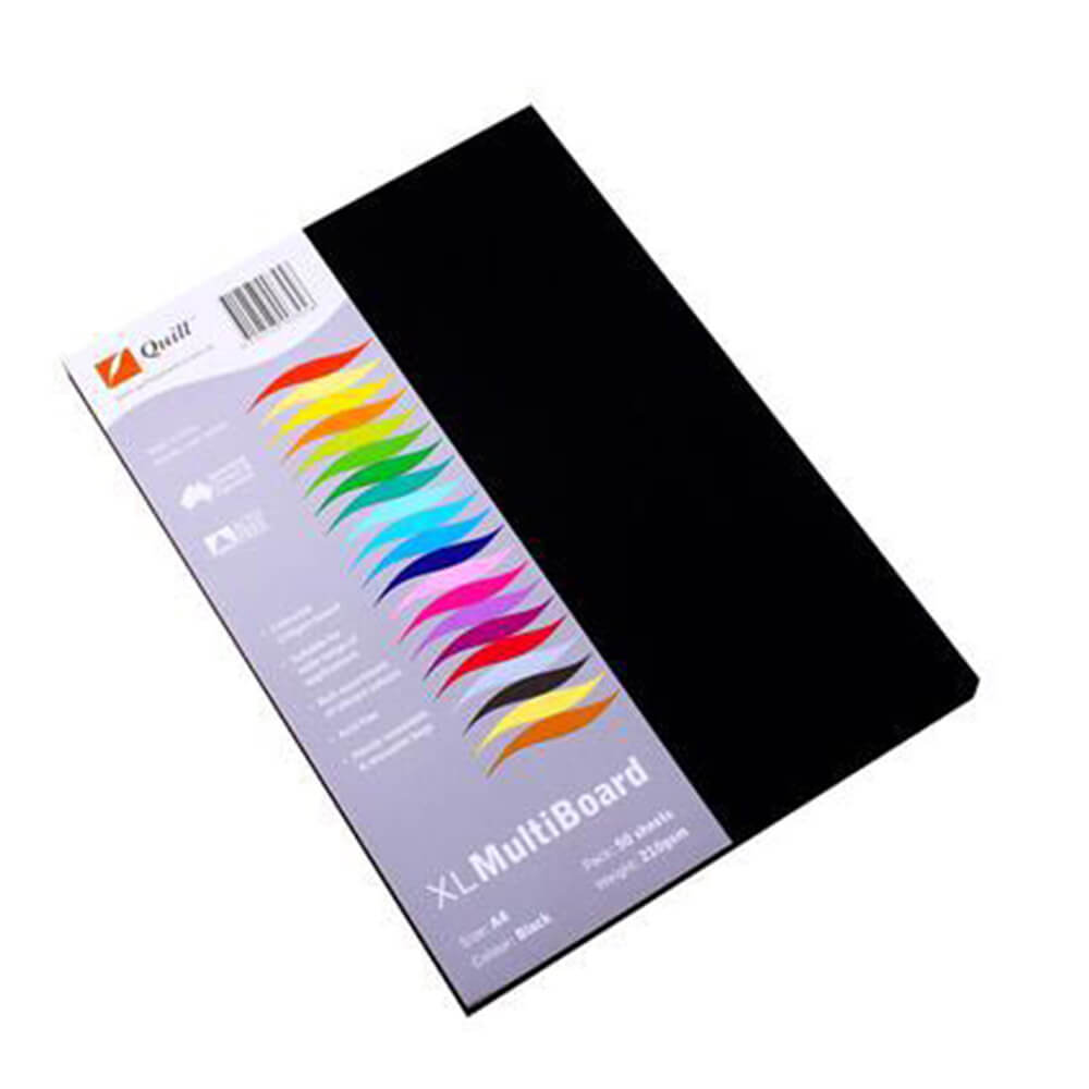 Quill Black Surface Board 210gsm (Pack of 50)
