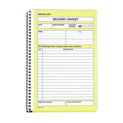 Spirax Carbonless Delivery Book (Pack of 10)