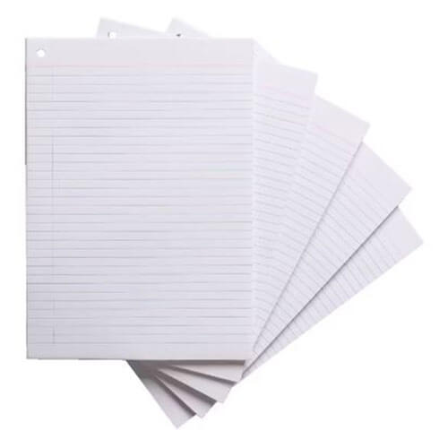Quill A4 1 Hole 90-Leaf Exam Pad 60gsm 10pk (White)