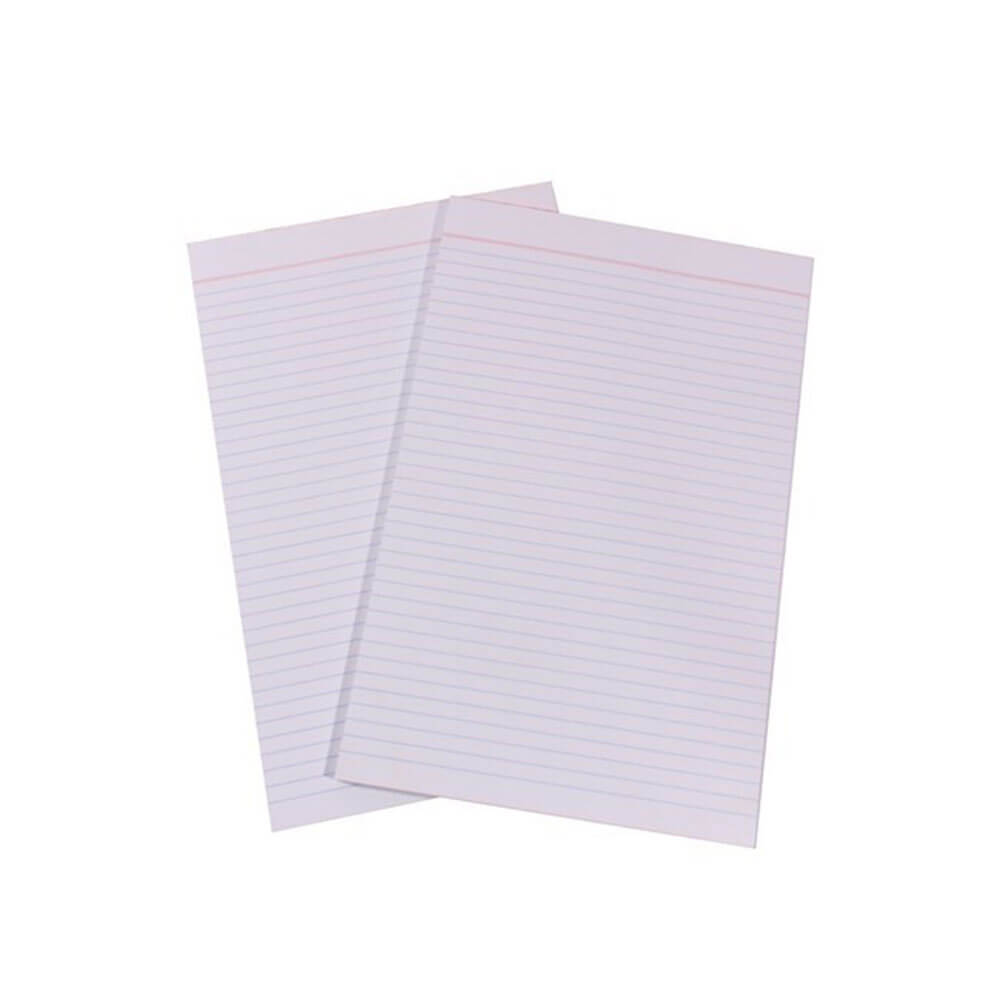 Quill Foolscap Bank Ruled 100-Leaf Office Pads (Pack of 10)