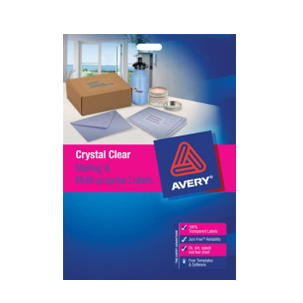 Avery Crystal Clear Shipping Labels (Pack of 25)
