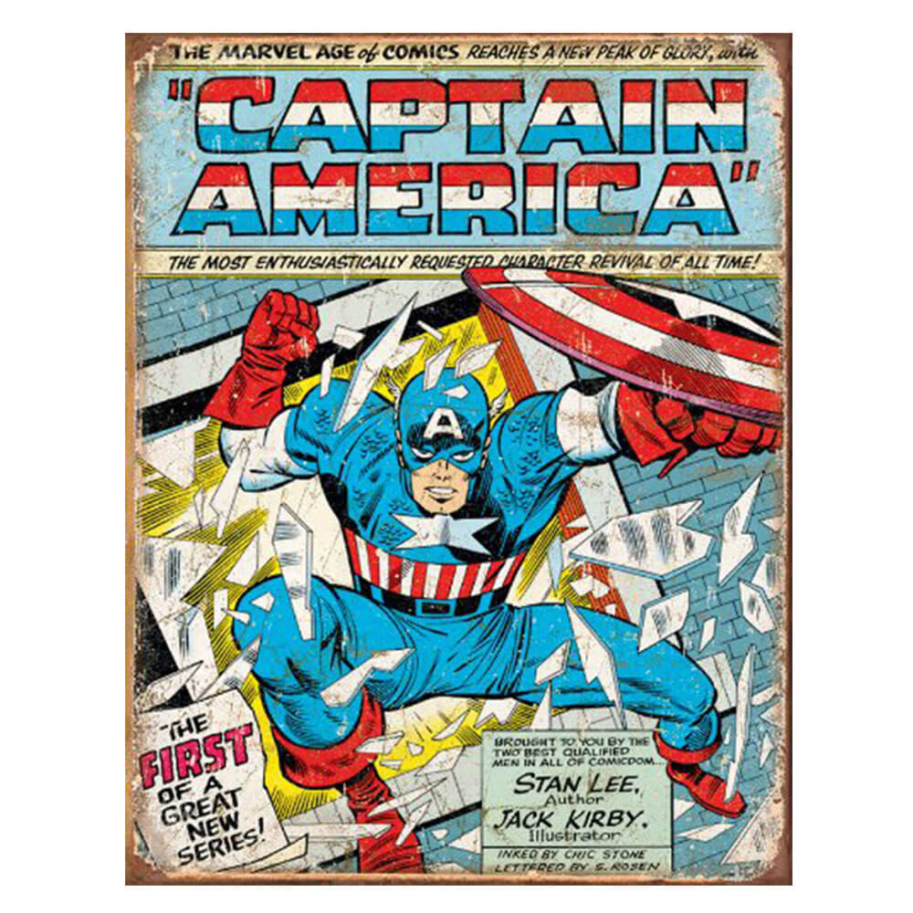 Marvel Captain America Comic Retro Tin Sign
