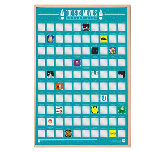 Gift Republic 100 Movies Scratch Poster