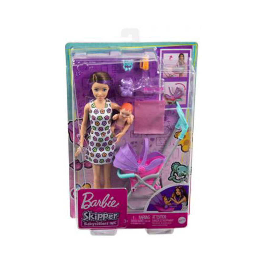 Barbie Skipper Babysitters Doll and Stroller Playset